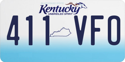 KY license plate 411VFO