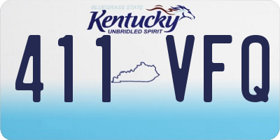 KY license plate 411VFQ