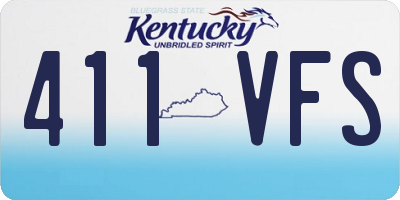 KY license plate 411VFS