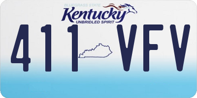 KY license plate 411VFV