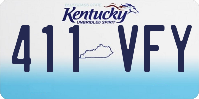 KY license plate 411VFY