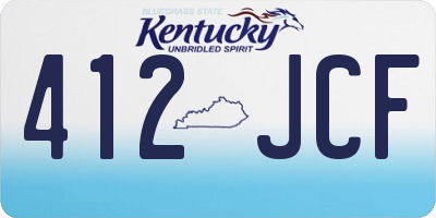 KY license plate 412JCF