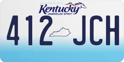 KY license plate 412JCH