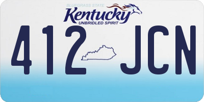 KY license plate 412JCN