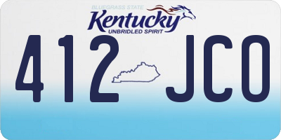 KY license plate 412JCO