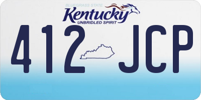 KY license plate 412JCP