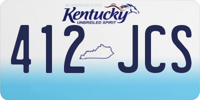KY license plate 412JCS