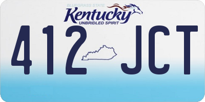 KY license plate 412JCT