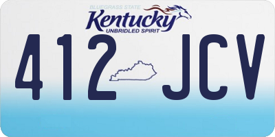 KY license plate 412JCV