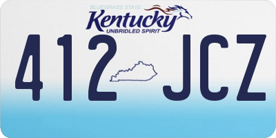 KY license plate 412JCZ