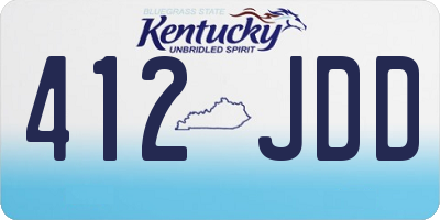 KY license plate 412JDD