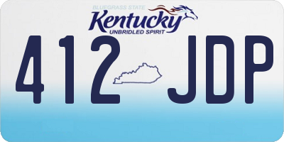 KY license plate 412JDP