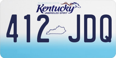KY license plate 412JDQ