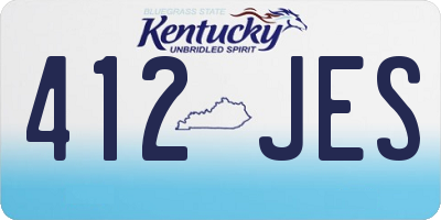 KY license plate 412JES