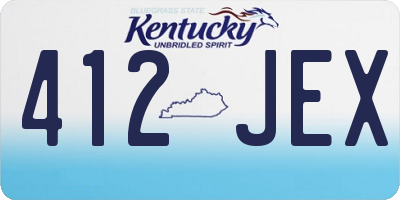 KY license plate 412JEX