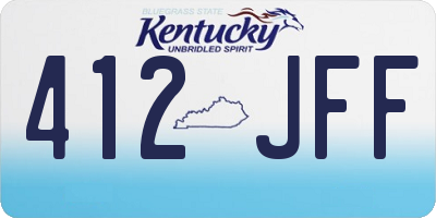 KY license plate 412JFF