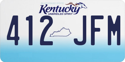KY license plate 412JFM