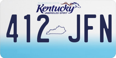 KY license plate 412JFN