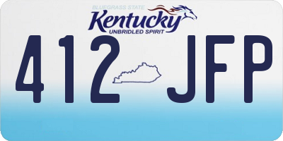 KY license plate 412JFP