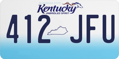KY license plate 412JFU
