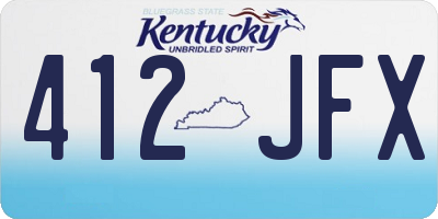 KY license plate 412JFX