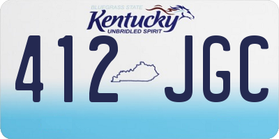 KY license plate 412JGC
