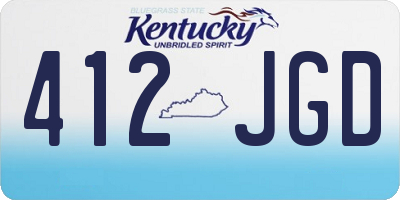 KY license plate 412JGD
