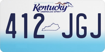 KY license plate 412JGJ