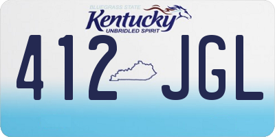 KY license plate 412JGL