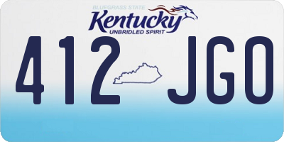 KY license plate 412JGO