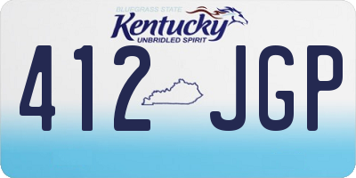 KY license plate 412JGP