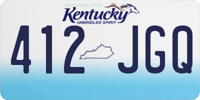 KY license plate 412JGQ