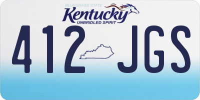 KY license plate 412JGS