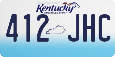 KY license plate 412JHC
