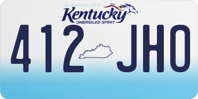 KY license plate 412JHO
