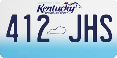 KY license plate 412JHS