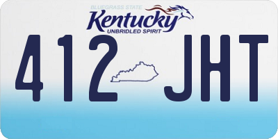 KY license plate 412JHT