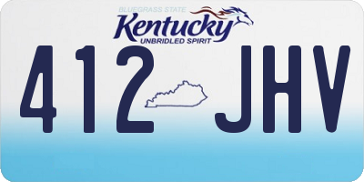 KY license plate 412JHV