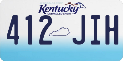 KY license plate 412JIH