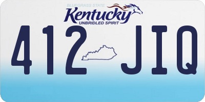 KY license plate 412JIQ