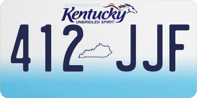 KY license plate 412JJF
