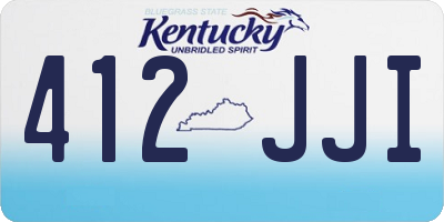 KY license plate 412JJI
