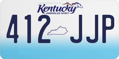 KY license plate 412JJP