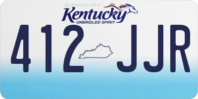 KY license plate 412JJR
