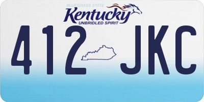 KY license plate 412JKC