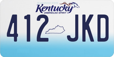KY license plate 412JKD