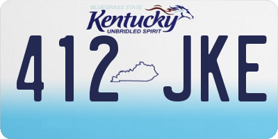 KY license plate 412JKE