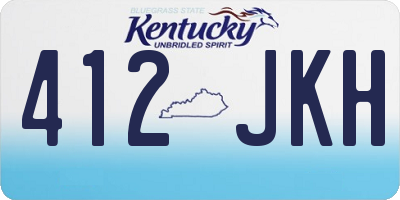 KY license plate 412JKH