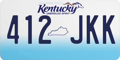 KY license plate 412JKK