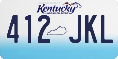 KY license plate 412JKL